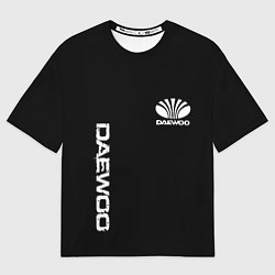 Футболка оверсайз мужская Daewoo logo white, цвет: 3D-принт
