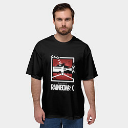 Футболка оверсайз мужская Rainbow six action ubisoft, цвет: 3D-принт — фото 2