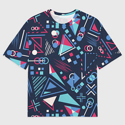Футболка оверсайз мужская Яркий абстрактный узор для спорта, цвет: 3D-принт