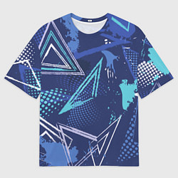 Футболка оверсайз мужская Яркий абстрактный узор для спорта, цвет: 3D-принт