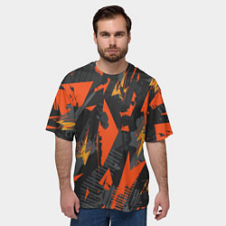 Футболка оверсайз мужская Яркий абстрактный узор для спорта, цвет: 3D-принт — фото 2