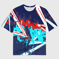 Футболка оверсайз мужская Яркий абстрактный узор для спорта, цвет: 3D-принт