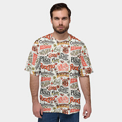 Футболка оверсайз мужская Нецензурные слова, цвет: 3D-принт — фото 2