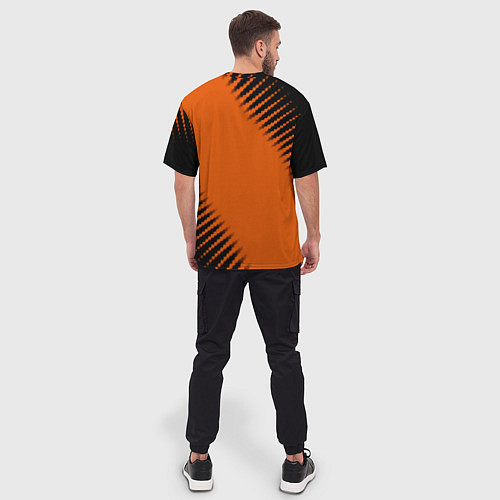 Мужская футболка оверсайз Half life orange box / 3D-принт – фото 4