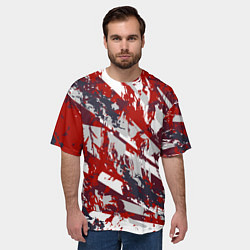 Футболка оверсайз мужская Яркий абстрактный узор для спорта, цвет: 3D-принт — фото 2