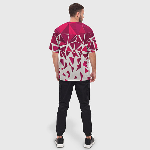 Мужская футболка оверсайз Яркий абстрактный узор для спорта / 3D-принт – фото 4
