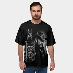 Футболка оверсайз мужская Motorhead - Ian Kilmister whiskey, цвет: 3D-принт — фото 2