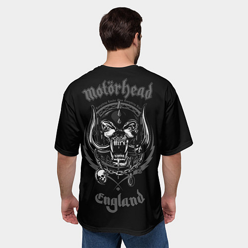 Мужская футболка оверсайз Motorhead - Ian Kilmister whiskey / 3D-принт – фото 4