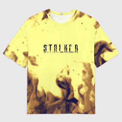 Футболка оверсайз мужская Stalker fire retro, цвет: 3D-принт