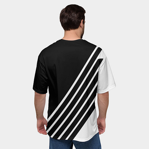Мужская футболка оверсайз Liverpool sport fc geometry / 3D-принт – фото 4