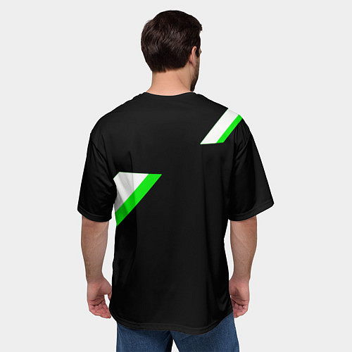 Мужская футболка оверсайз Skoda geometry / 3D-принт – фото 4