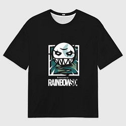 Футболка оверсайз мужская Rainbow six шутер гейм лого, цвет: 3D-принт