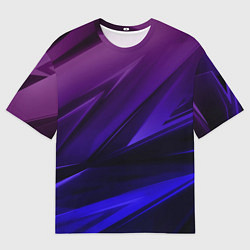 Мужская футболка оверсайз Абстракция из градиента и линий