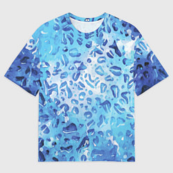 Футболка оверсайз мужская Абстракция паттерн воды и неба, цвет: 3D-принт