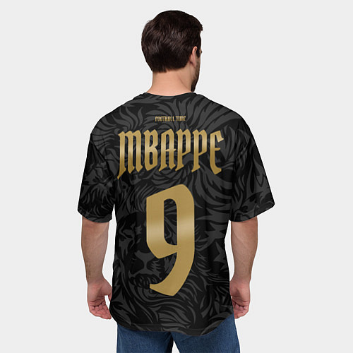 Мужская футболка оверсайз Килиан Мбаппе номер 9 Реал Мадрид / 3D-принт – фото 4