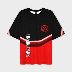 Мужская футболка оверсайз Linkin park geometry line steel