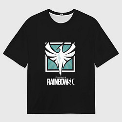 Футболка оверсайз мужская Rainbow six logo game ubisoft, цвет: 3D-принт