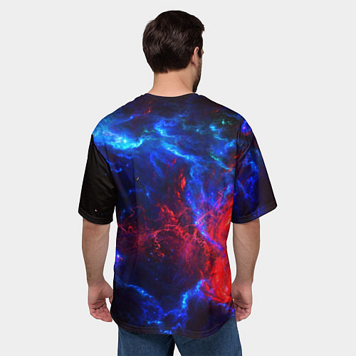 Мужская футболка оверсайз AC DC space / 3D-принт – фото 4