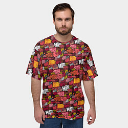 Футболка оверсайз мужская Разыгрывай неприязнь, цвет: 3D-принт — фото 2