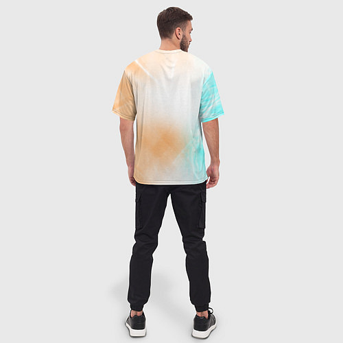 Мужская футболка оверсайз RUST gradient / 3D-принт – фото 4