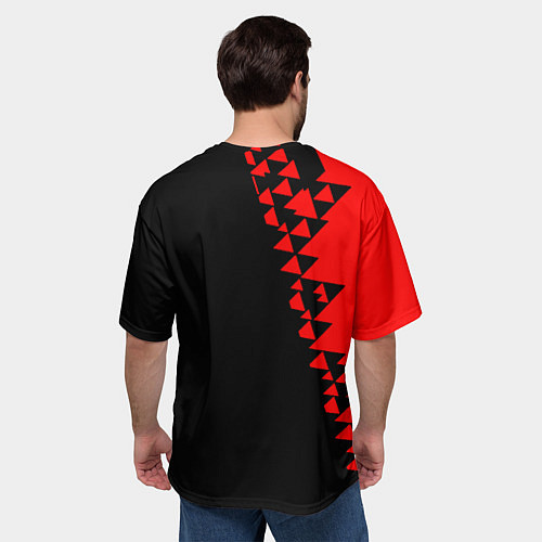 Мужская футболка оверсайз СССР геометрия прошлого / 3D-принт – фото 4