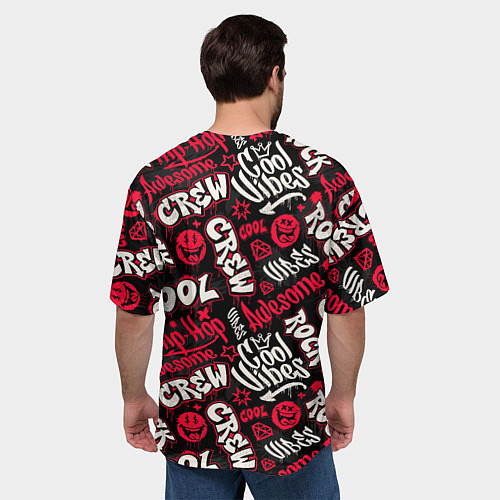 Мужская футболка оверсайз Крутая команда / 3D-принт – фото 4