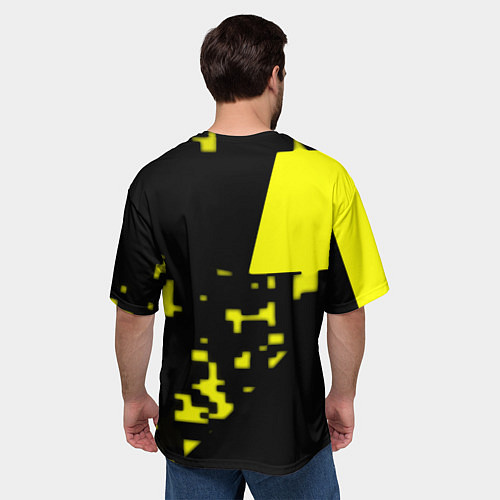 Мужская футболка оверсайз Россия имперский стиль пиксели / 3D-принт – фото 4