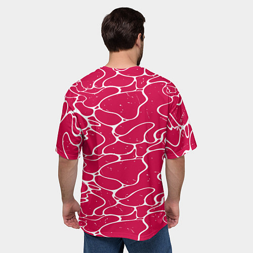 Мужская футболка оверсайз Яркий абстрактный паттерн для спорта / 3D-принт – фото 4