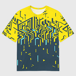 Футболка оверсайз мужская Яркий абстрактный геометрический рисунок для спорт, цвет: 3D-принт