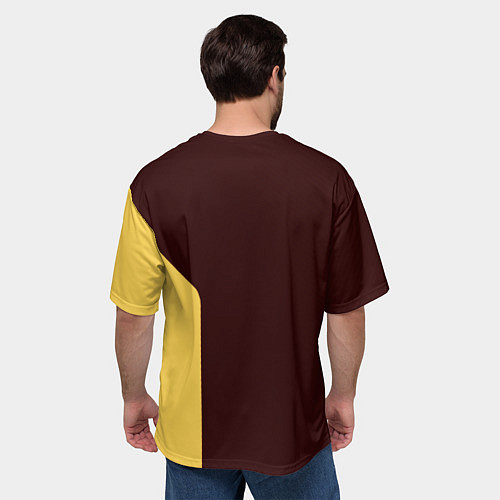 Мужская футболка оверсайз Россия ретро стиль / 3D-принт – фото 4