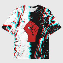 Футболка оверсайз мужская СССР краска текстура, цвет: 3D-принт