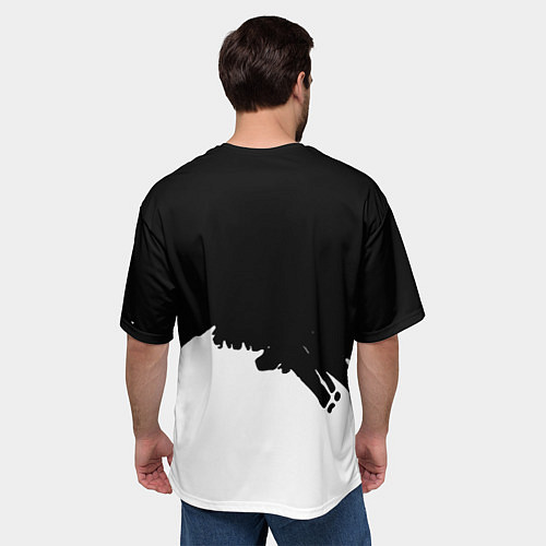 Мужская футболка оверсайз Pink Floyd белые краски / 3D-принт – фото 4