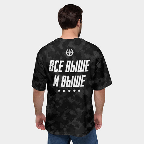 Мужская футболка оверсайз ВВС - девиз / 3D-принт – фото 4