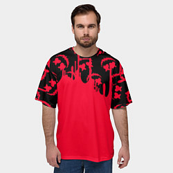 Футболка оверсайз мужская Christopher Comstock marshmello, цвет: 3D-принт — фото 2