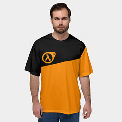Футболка оверсайз мужская Half life orange game, цвет: 3D-принт — фото 2