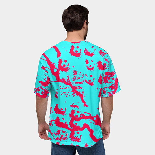 Мужская футболка оверсайз Бавария Мюнхен спорт текстура / 3D-принт – фото 4