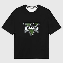 Футболка оверсайз мужская GTA5 logo game, цвет: 3D-принт