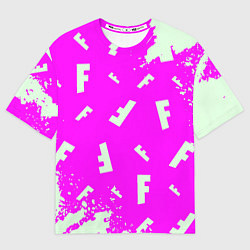 Футболка оверсайз мужская Fortnite pattern pink, цвет: 3D-принт