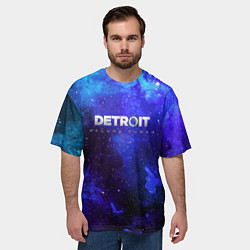 Футболка оверсайз мужская Detroit become human space, цвет: 3D-принт — фото 2