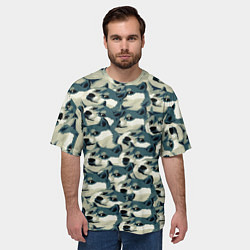 Футболка оверсайз мужская Доги мем паттерн, цвет: 3D-принт — фото 2
