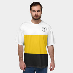 Футболка оверсайз мужская За веру царя и святую триединую Русь Крест на узор, цвет: 3D-принт — фото 2