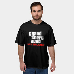 Футболка оверсайз мужская GTA мультиплеер, цвет: 3D-принт — фото 2