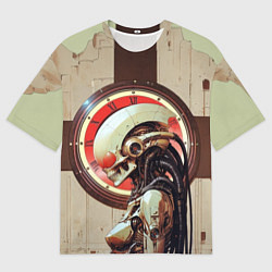 Футболка оверсайз мужская Демоническая женщина-киборг, цвет: 3D-принт