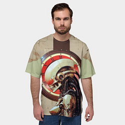 Футболка оверсайз мужская Демоническая женщина-киборг, цвет: 3D-принт — фото 2