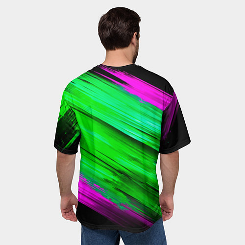 Мужская футболка оверсайз Самурай в маске черепа / 3D-принт – фото 4