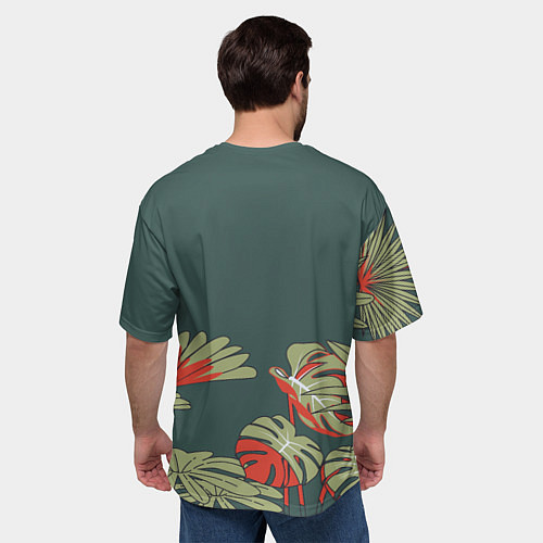 Мужская футболка оверсайз Заросли джунгли - возвращение к невинности / 3D-принт – фото 4