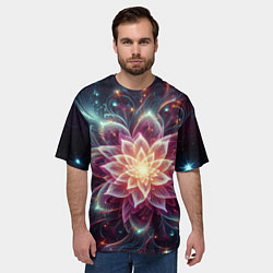 Футболка оверсайз мужская Красочный цветок из фрактала, цвет: 3D-принт — фото 2