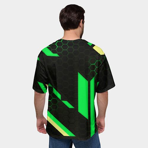 Мужская футболка оверсайз Dead by daylight geometry pattern / 3D-принт – фото 4