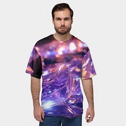 Футболка оверсайз мужская Плавление абстрактных блестящих камней, цвет: 3D-принт — фото 2