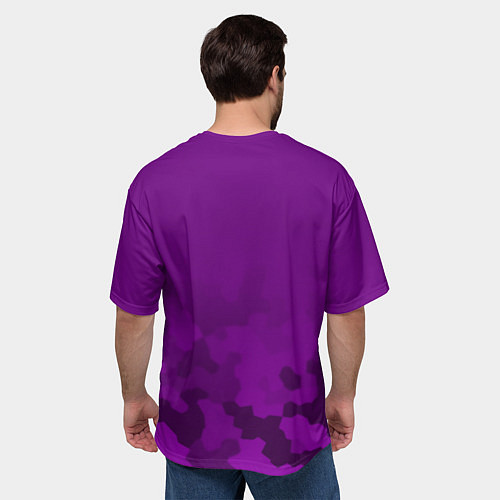 Мужская футболка оверсайз Inter Miami logo pattern / 3D-принт – фото 4